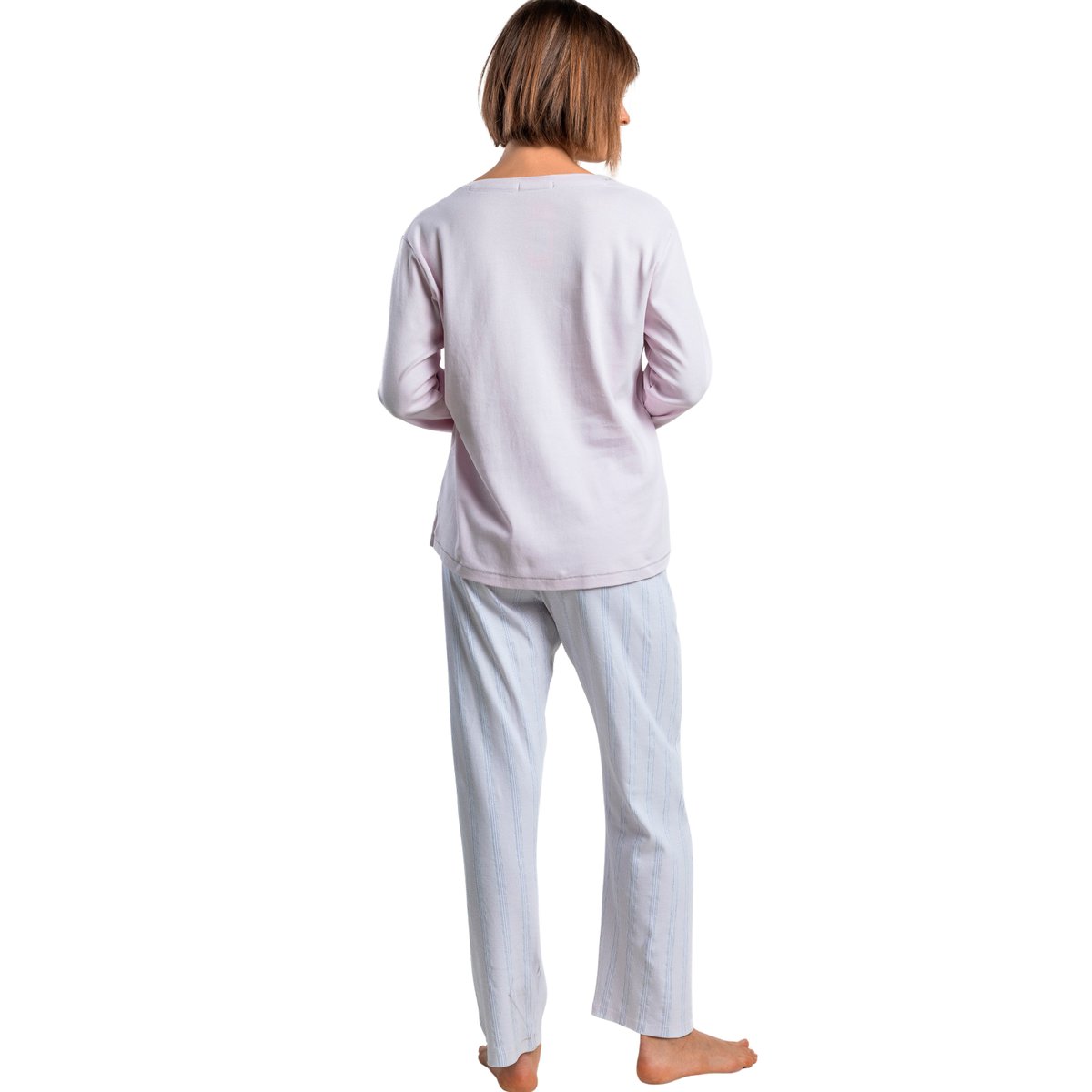 Pyjama pantalon top manches longues Winter Nights violet, ADMAS