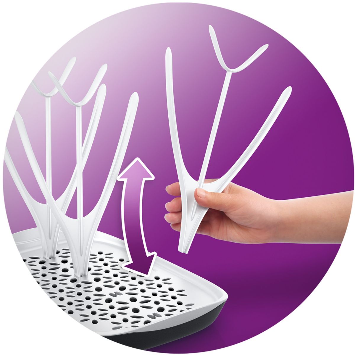 Egouttoir à biberons SCF149/00 blanc, PHILIPS AVENT