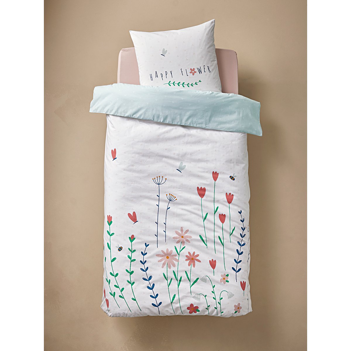 Parure Magicouette FLOWERS, avec coton recyclé multicolore, VERTBAUDET