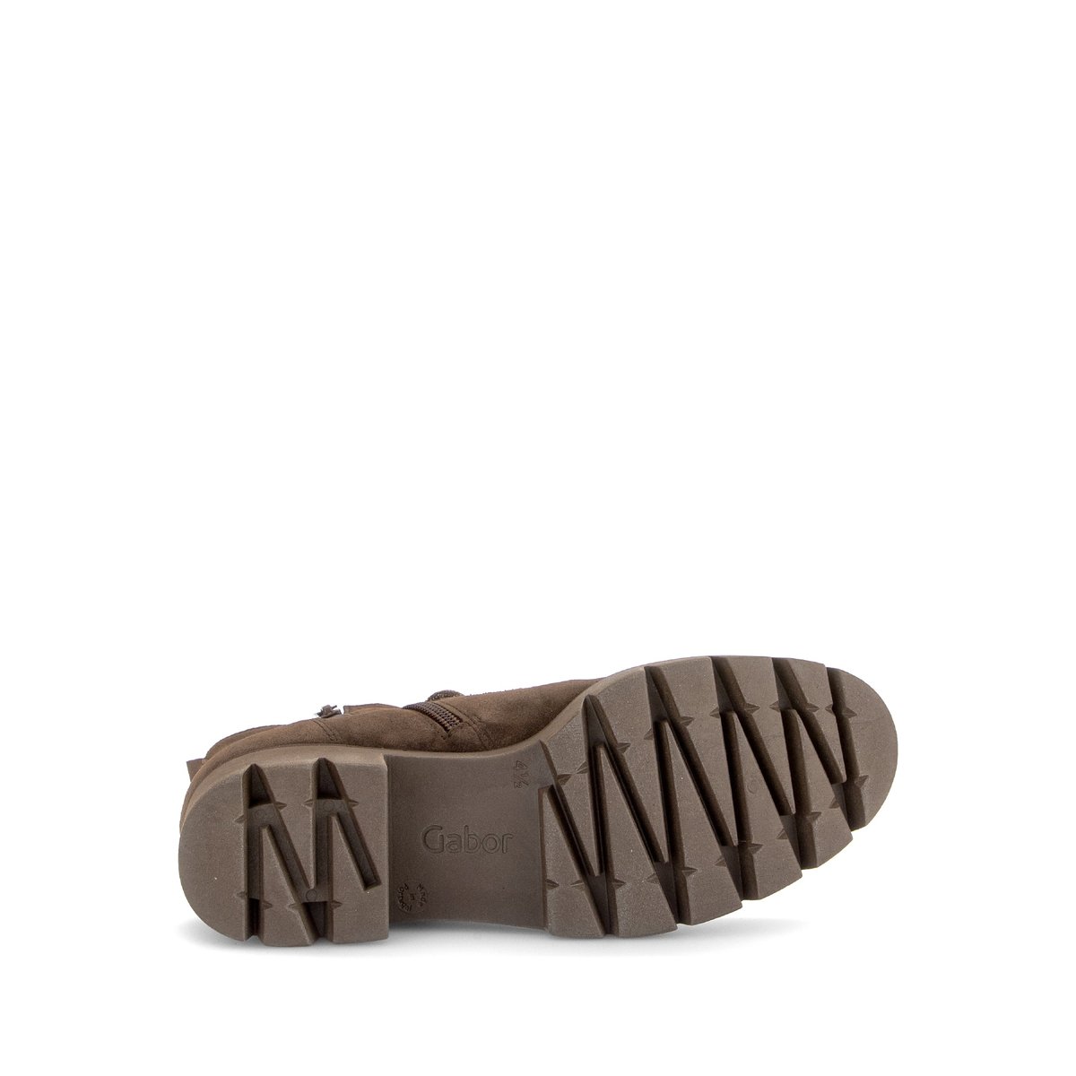 Bottines en cuir à talon décroché marron velours, GABOR