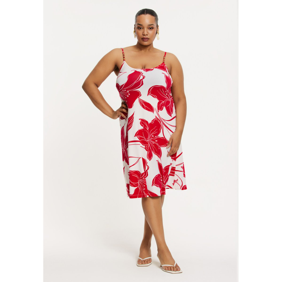Robe sans manches rouge, YOEK