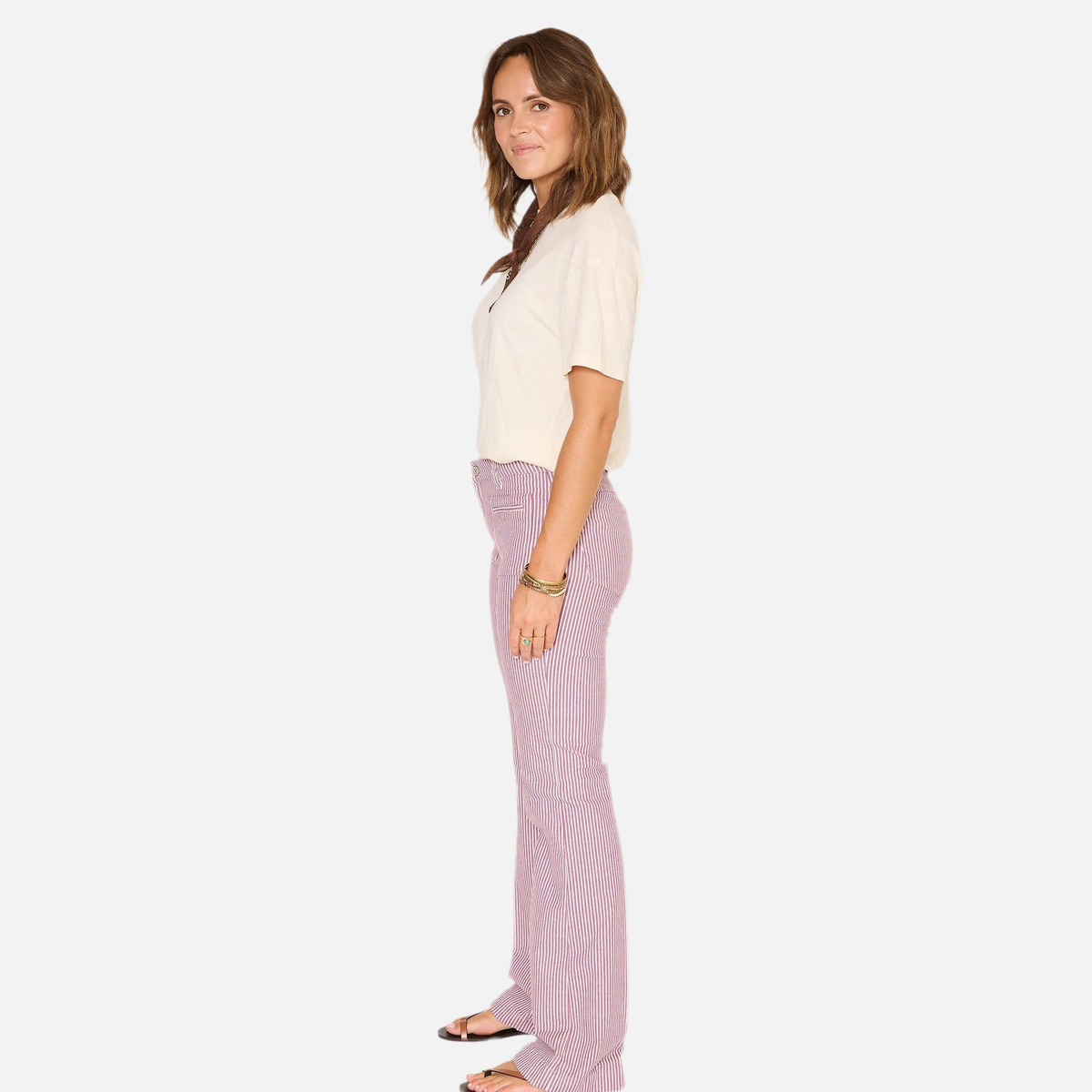 Jean THE DIANA PORTOFINO STRIPES 26s rose, MKT STUDIO