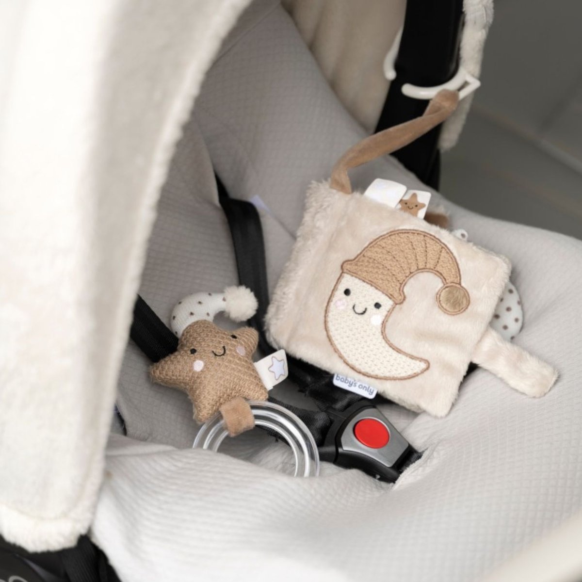 Livre sensoriel beige, marron, BABY'S ONLY