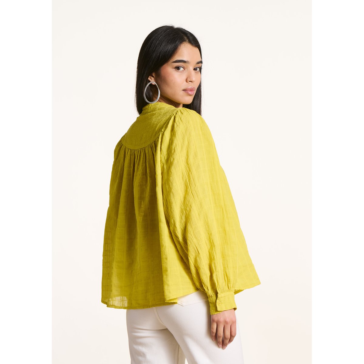 Chemise ample en coton texturé biriba, LA FEE MARABOUTEE