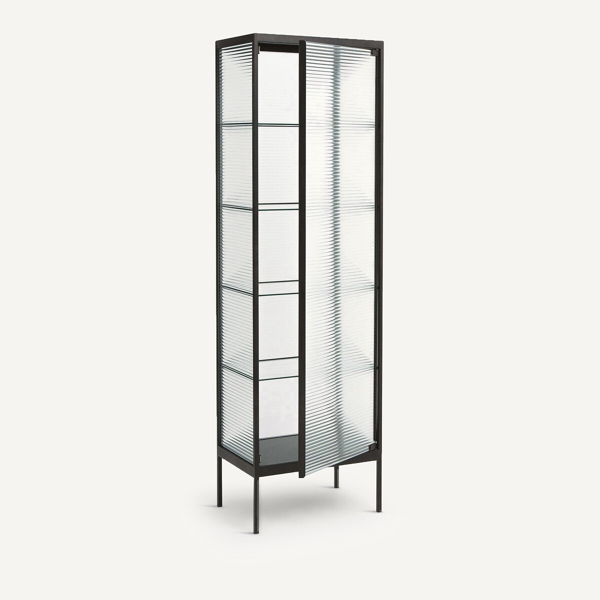 Mambo Metal, Steel and Glass Display Case gun metal, AM.PM