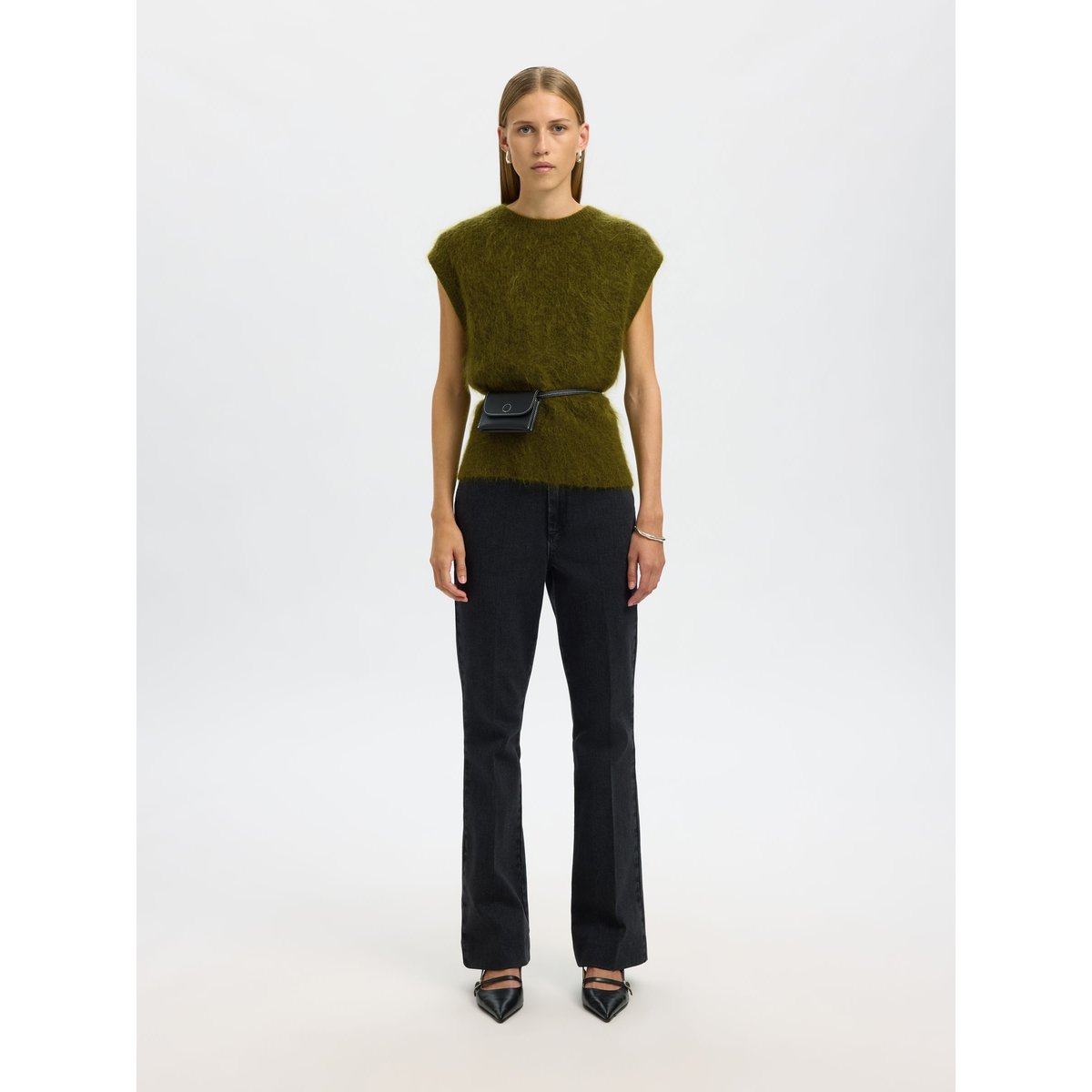 Gilet Tricoté vert - avocado, SELECTED
