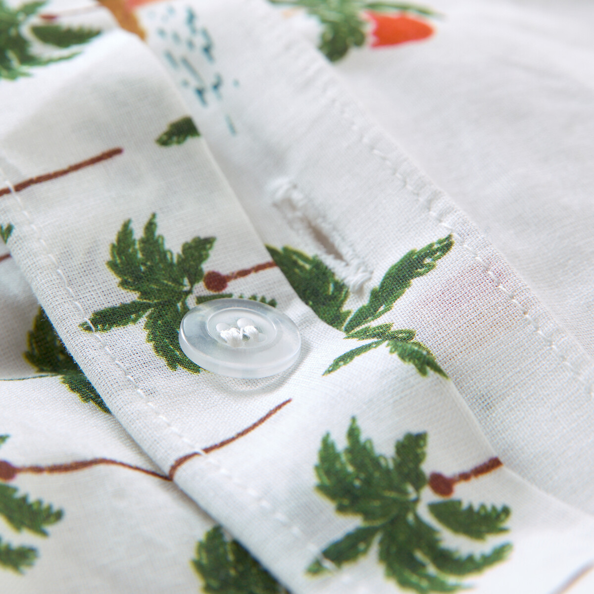 Tapahi Palm Tree Print 50% Recycled Cotton Child's Duvet Cover palm tree print, LA REDOUTE INTERIEURS