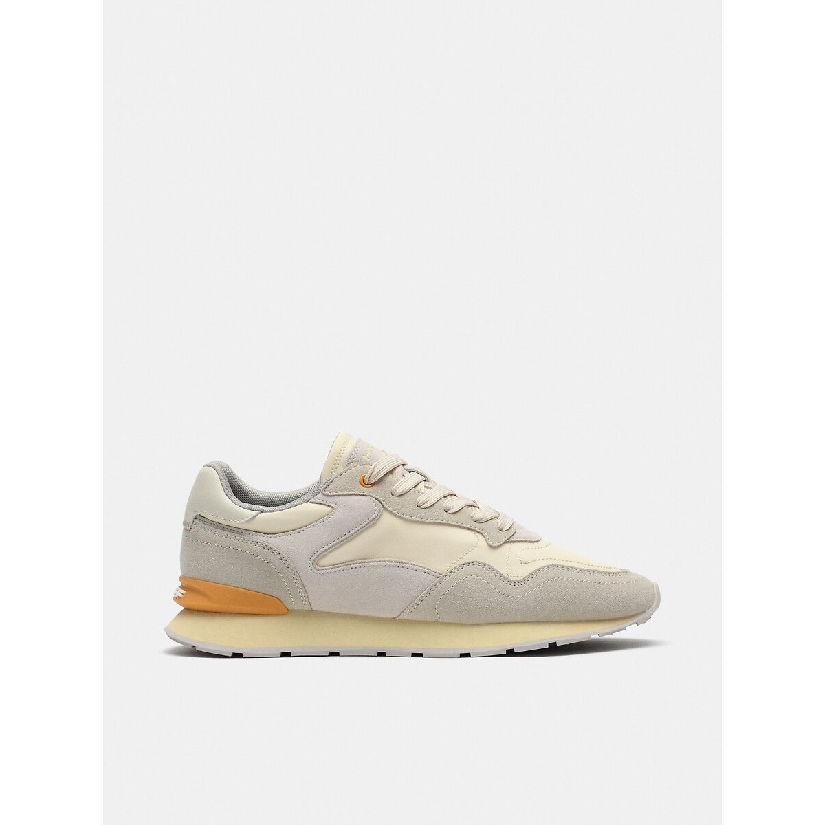 Baskets en cuir City Retro beige, HOFF