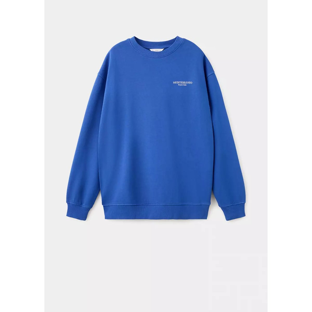 Sweat-shirt coton imprimé bleu électrique, MANGO TEEN