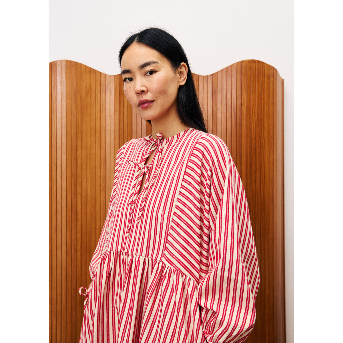 Robe en coton HUXLEY rouge, FRNCH