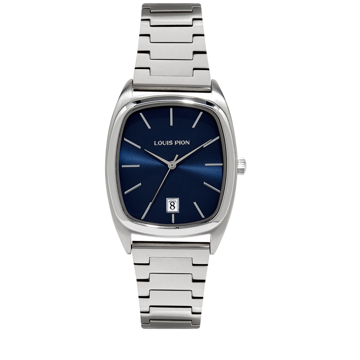 Montre Analogique  ARSÈNE argenté bleu foncé argenté, LOUIS PION