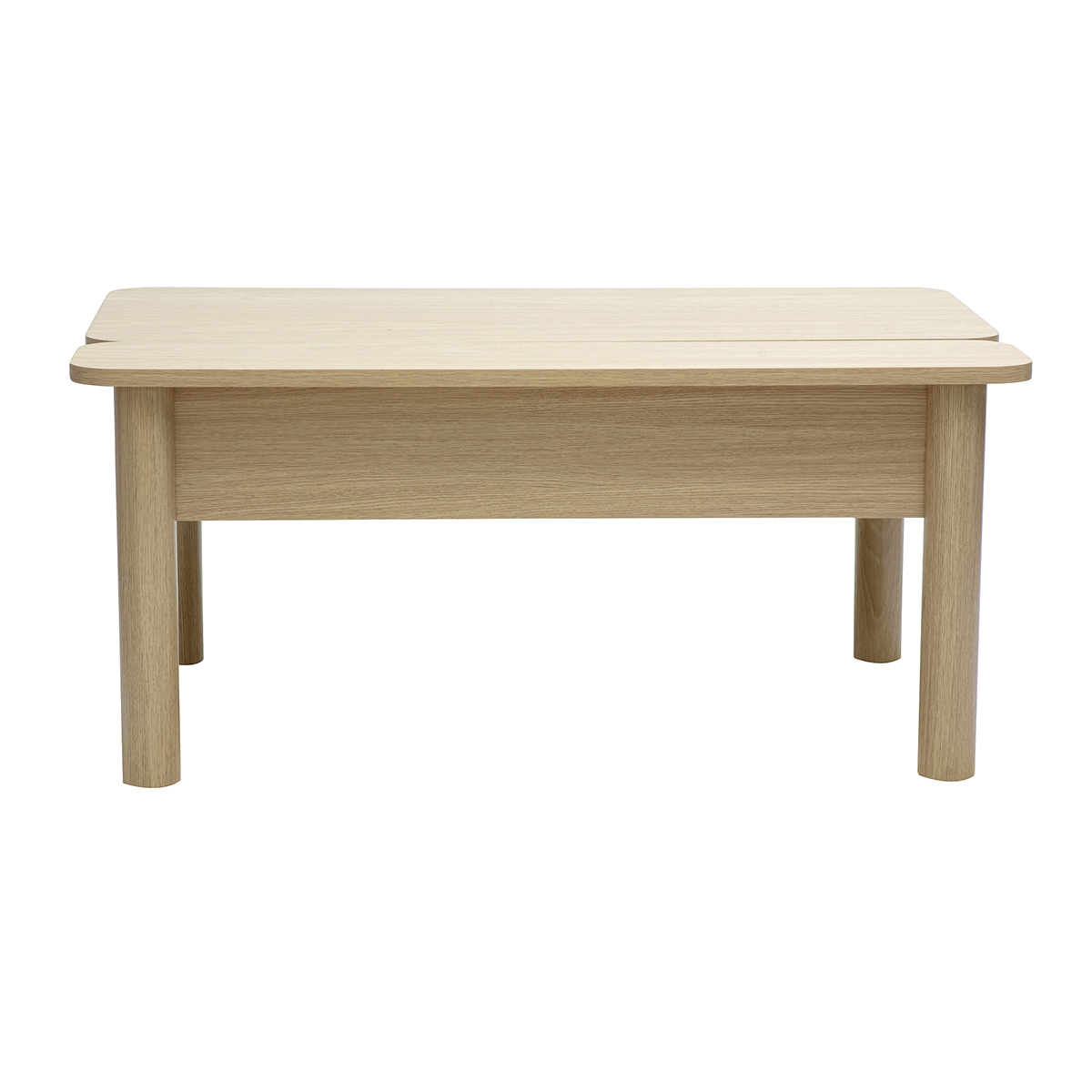 Table basse relevable finition bois chêne L100 cm BOLSO chêne clair, MILIBOO