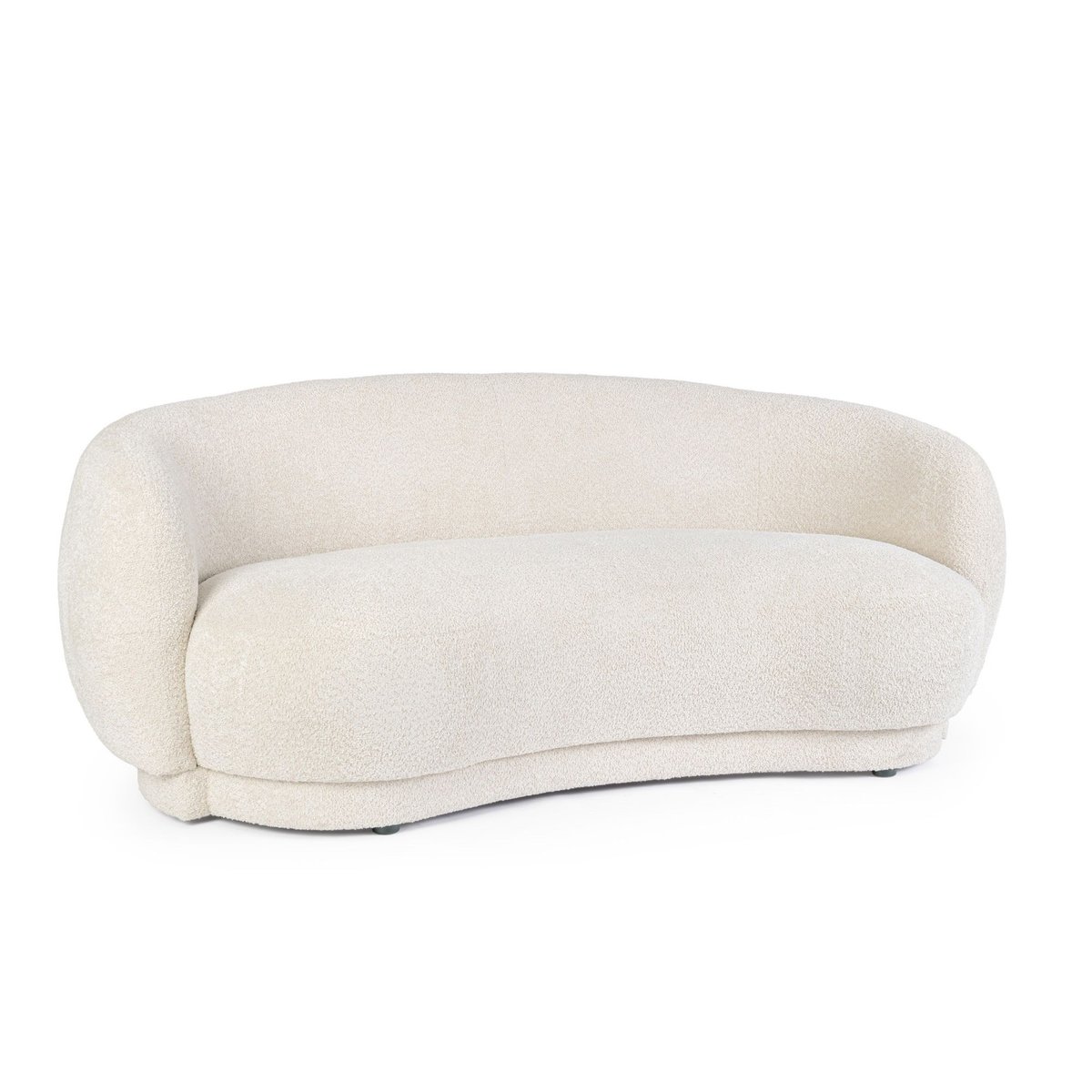 Canapé 3 places en tissu bouclette beige L191 - ELLA beige, HELLIN, DEPUIS 1862