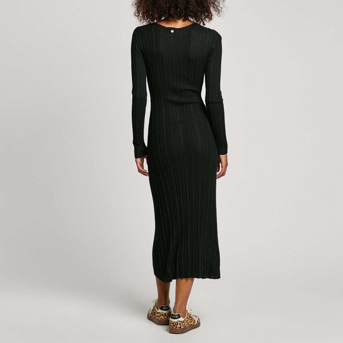 Robe Midi Avec Encolure Trouée noir, PEPE JEANS