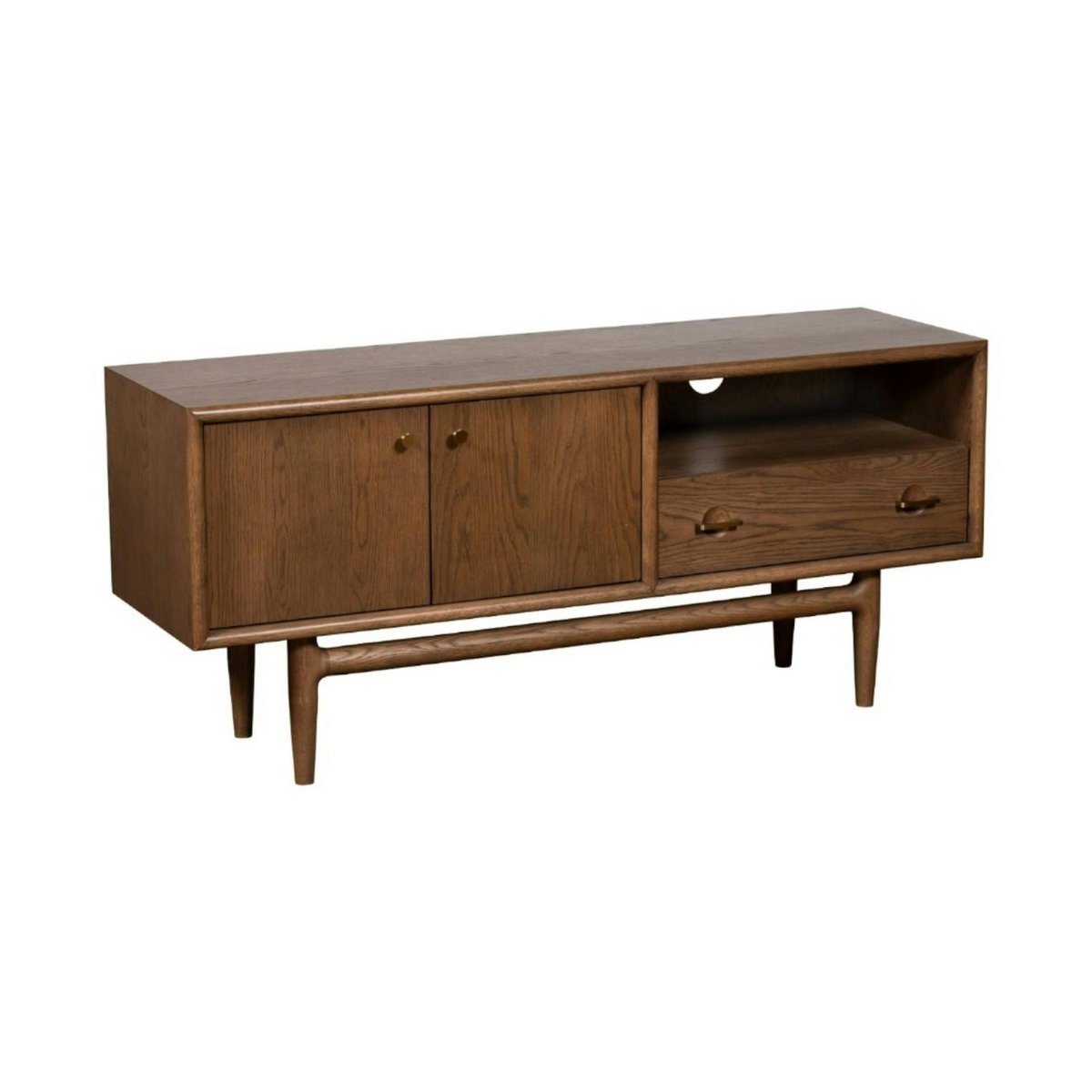 Meuble tv vintage en bois de chêne BRADFORD bois naturel, PIER IMPORT