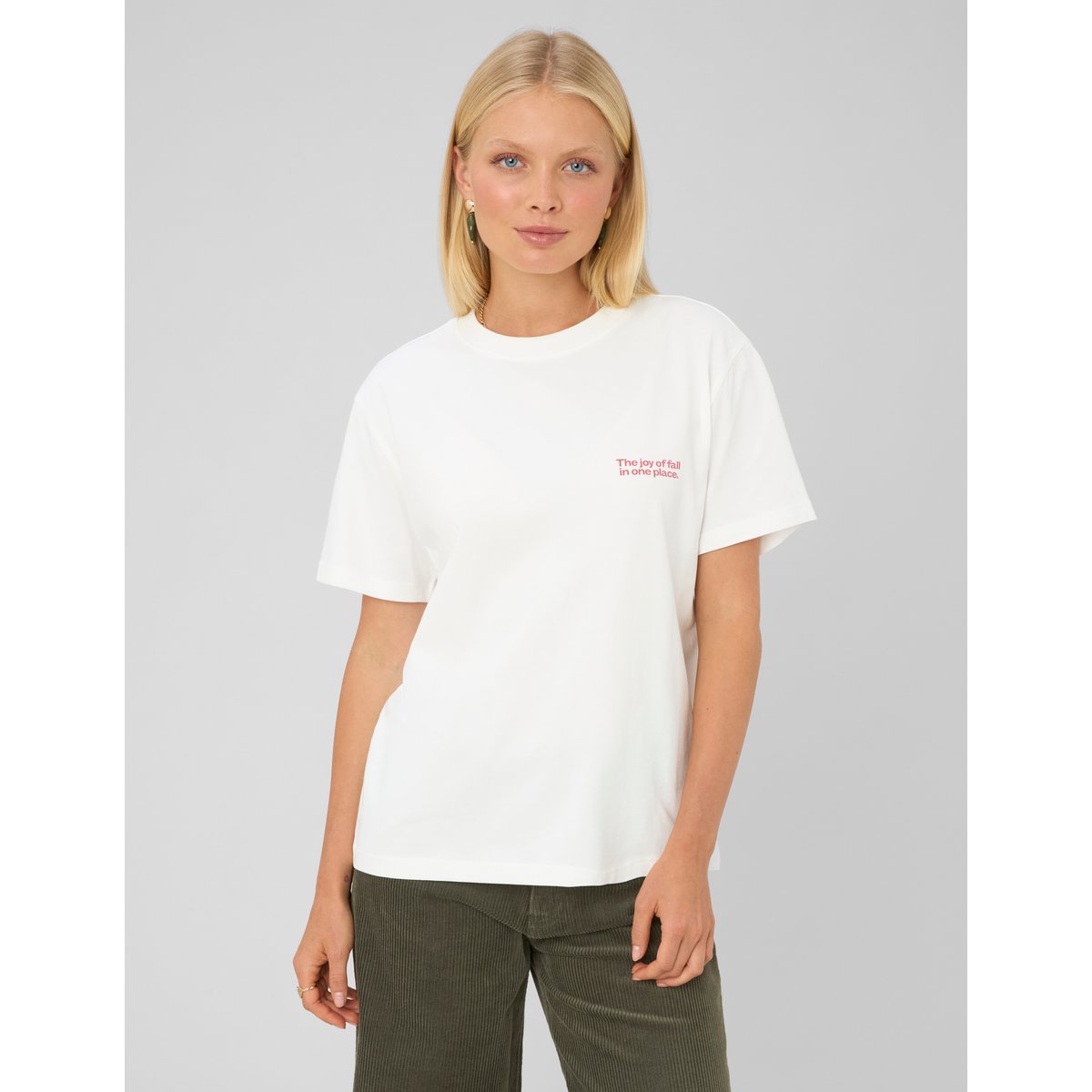 T-shirt imprimé manches courtes blanc écru, BZB