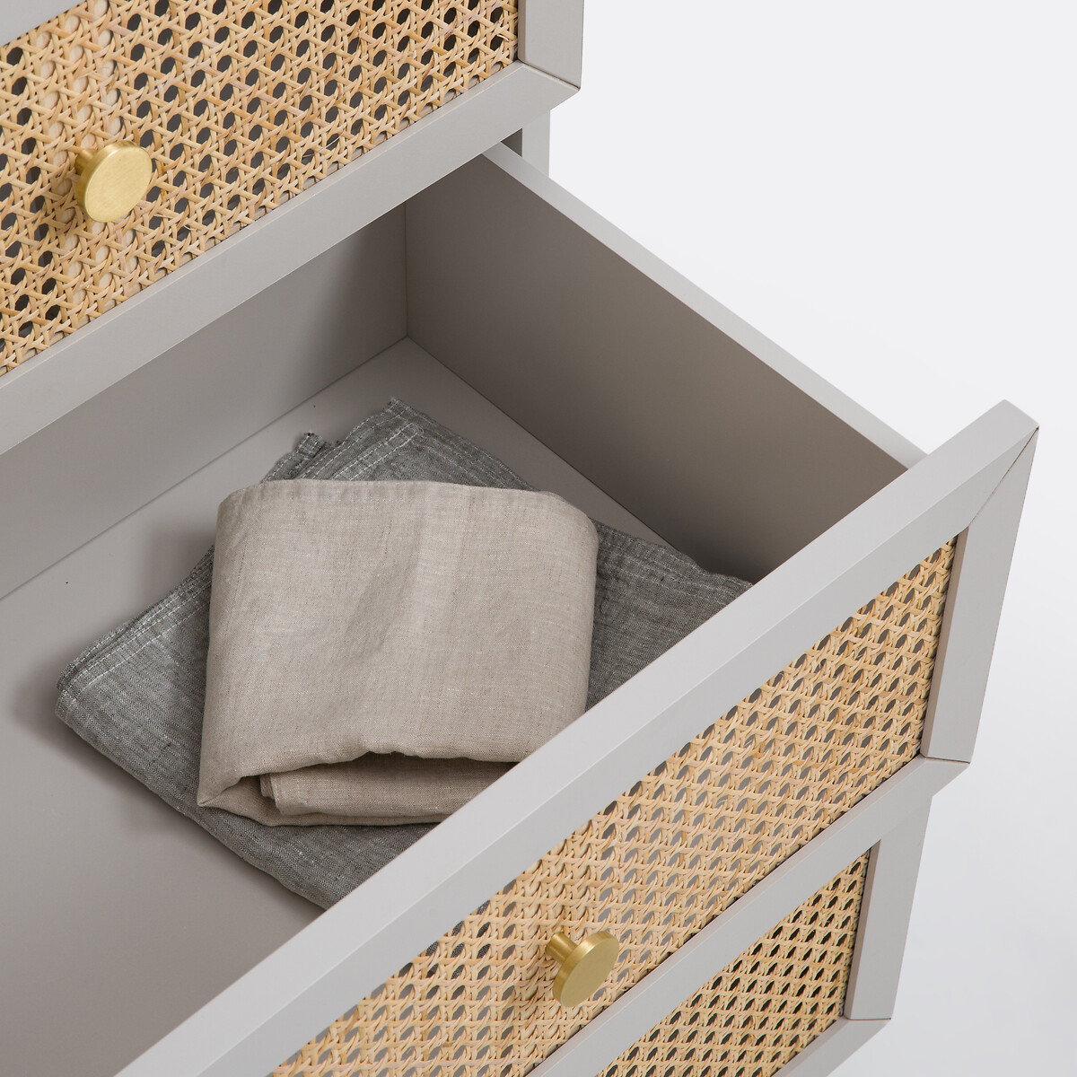 Buffet 2 portes 3 tiroirs, Paola gris, LA REDOUTE INTERIEURS