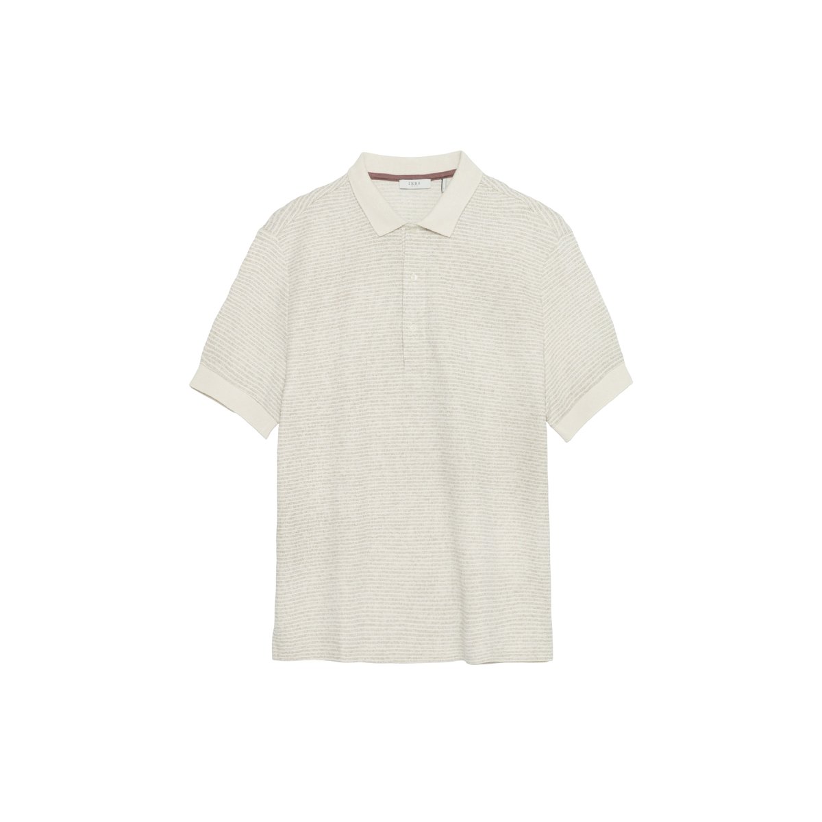 Polo manches courtes fines rayures naturel, IKKS
