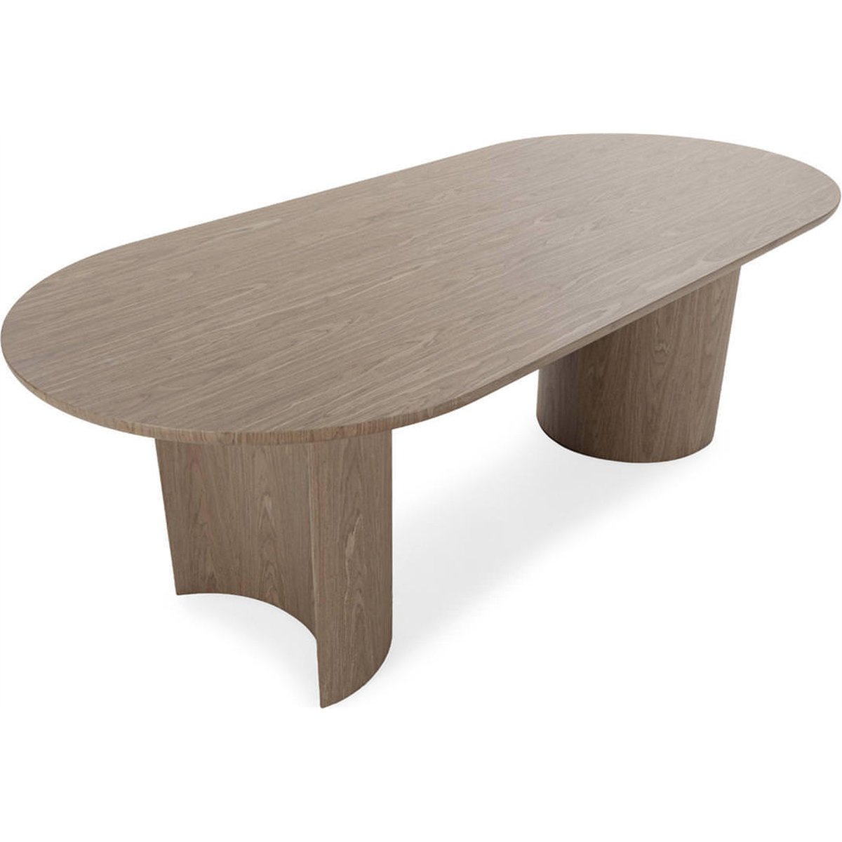 Table à manger ovale en bois brun, RECOLLECTION