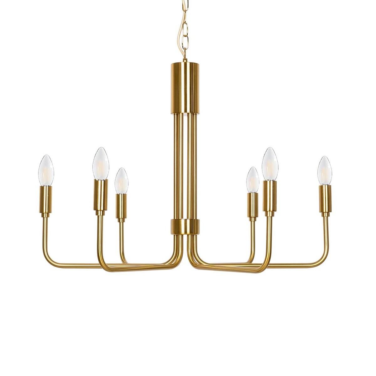 Lustre en métal antique, Elanova laiton, LINDBY