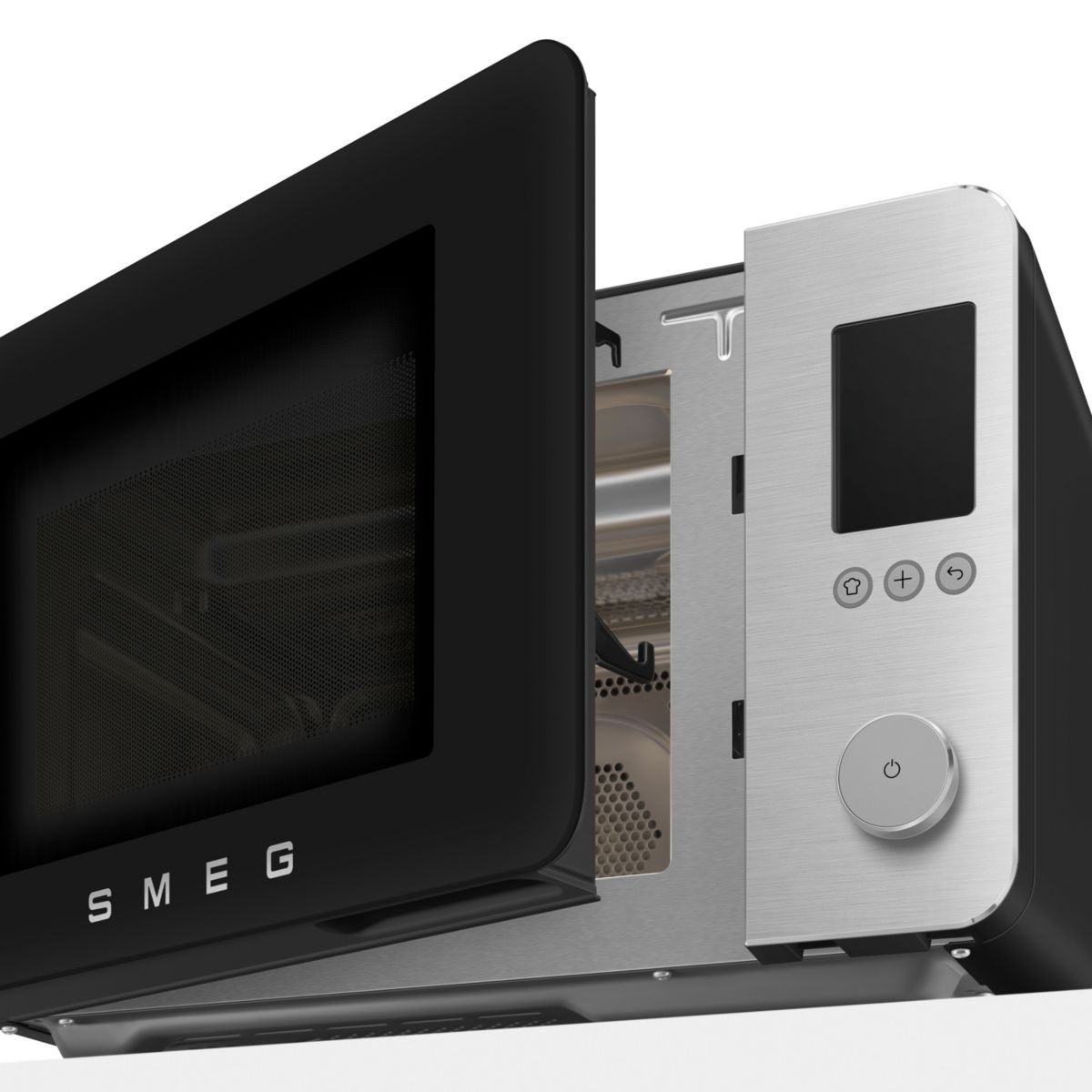 Micro-ondes combiné pose libre MOC02 noir mat, SMEG