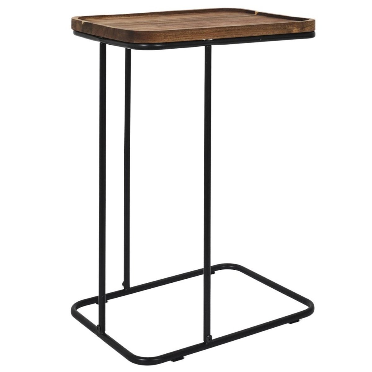 Table d'appoint bout de canapé en acacia marron, DECORATIE