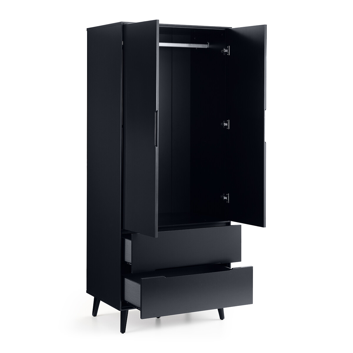 Anderson 2 Door Retro Wardrobe charcoal, SO'HOME