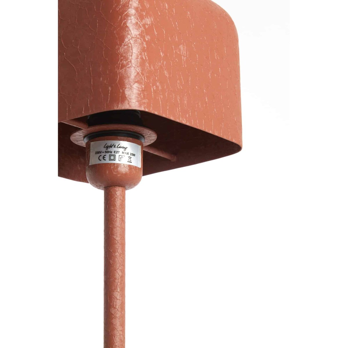 Lampe À Poser Métal ELENIE orange foncé, LIGHT & LIVING 