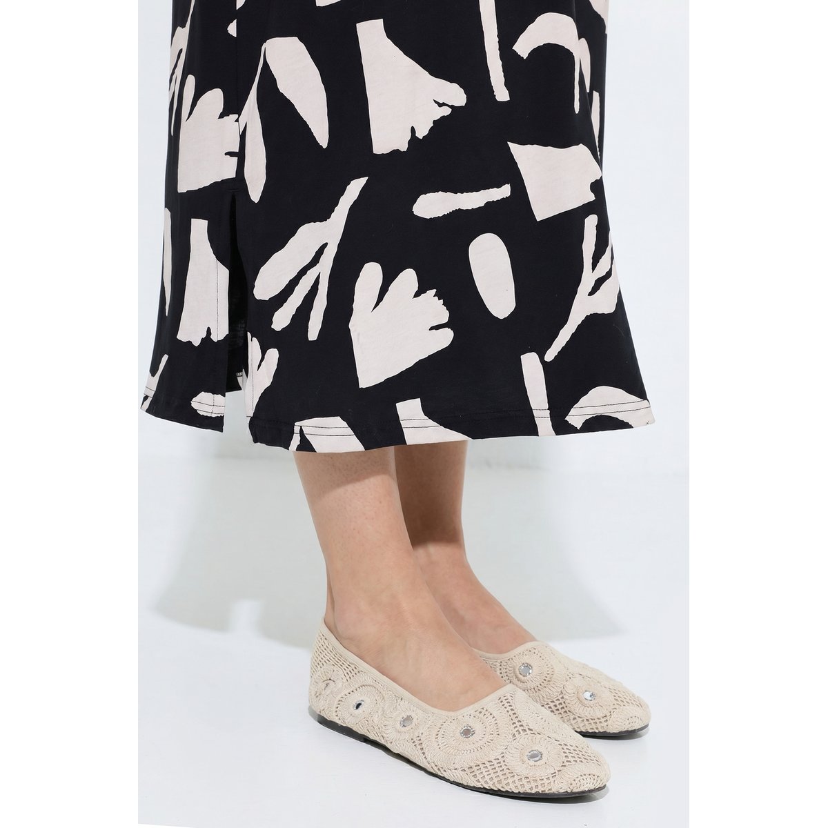 Robe maxi à fleurs noir, ULLA POPKEN