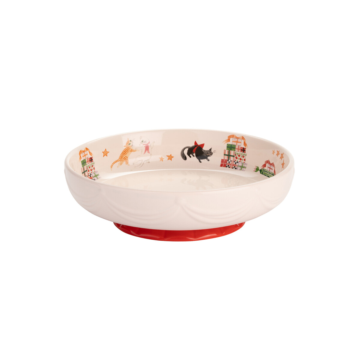 Nutcracked Footed Serving Bowl white, CATH KIDSTON