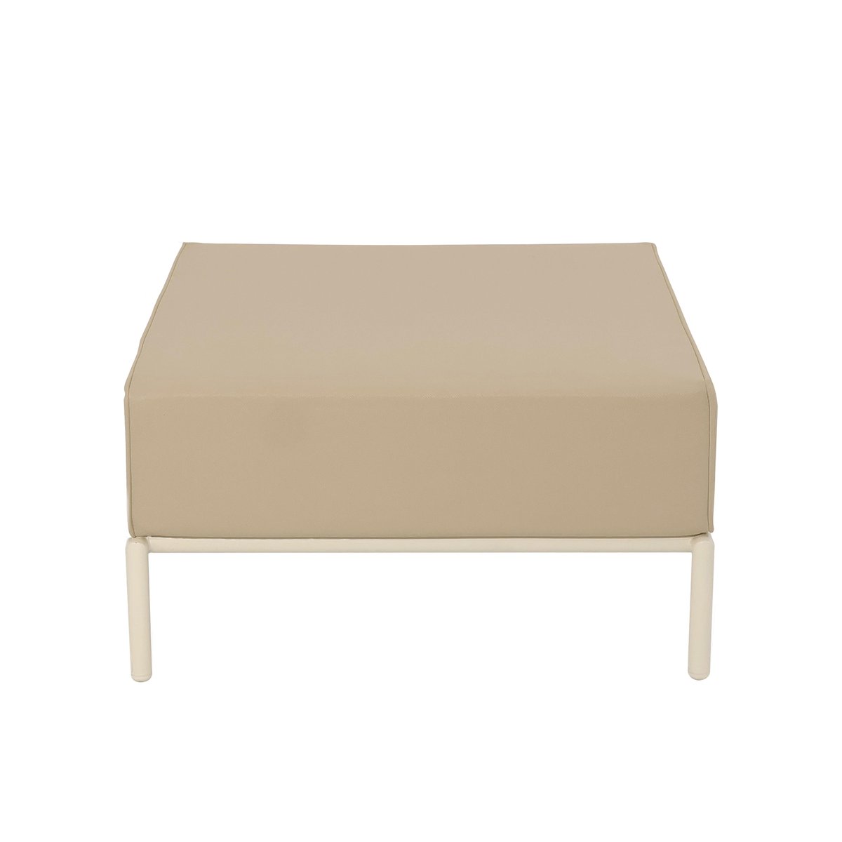 Pouf pour salon de jardin modulable, PATIO beige, OVIALA