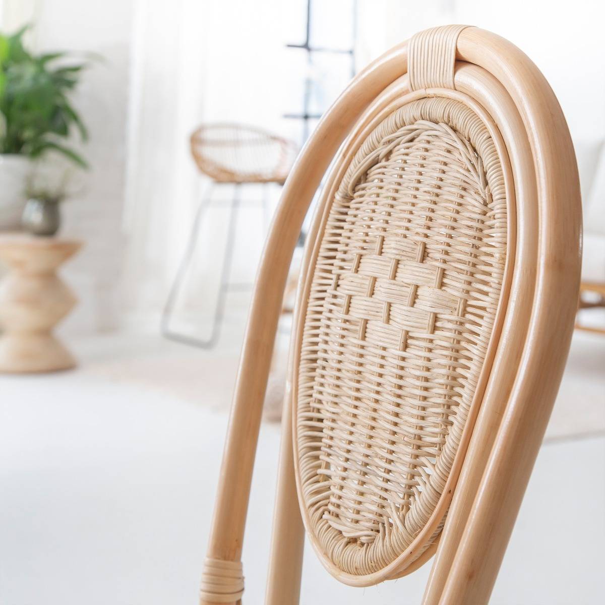 Lot de 2 chaises en rotin NOHAN bois clair, MADE IN MEUBLES