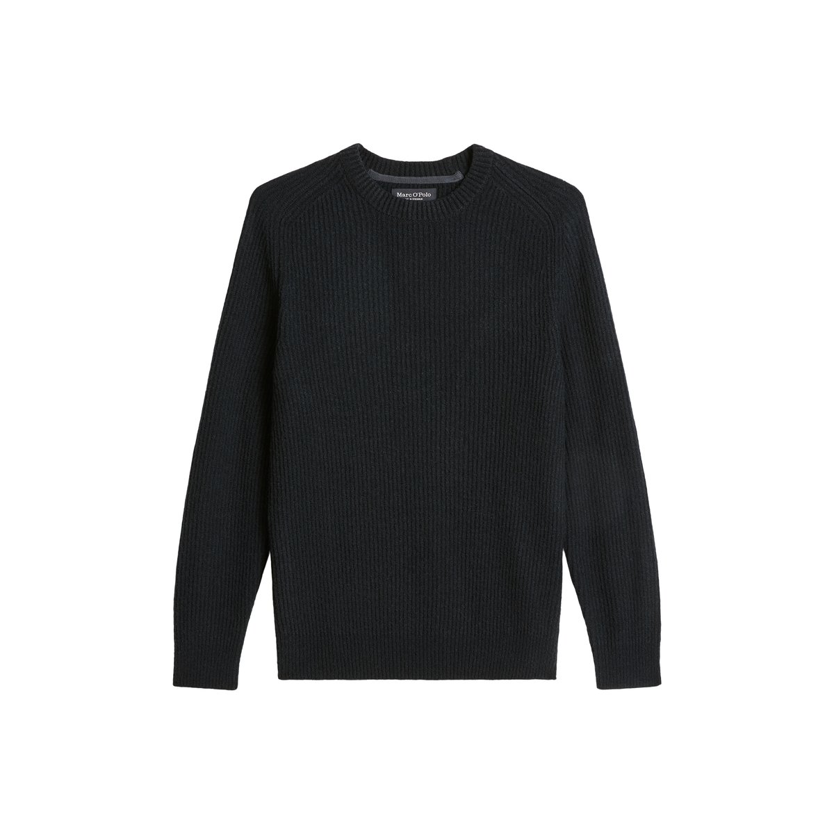 Pull coupe classique en mélange de laine vierge douce noir, MARC O'POLO