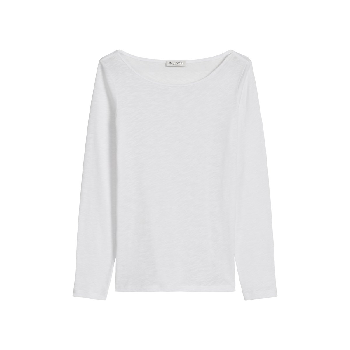 T-shirt long régulier en coton biologique blanc, MARC O'POLO