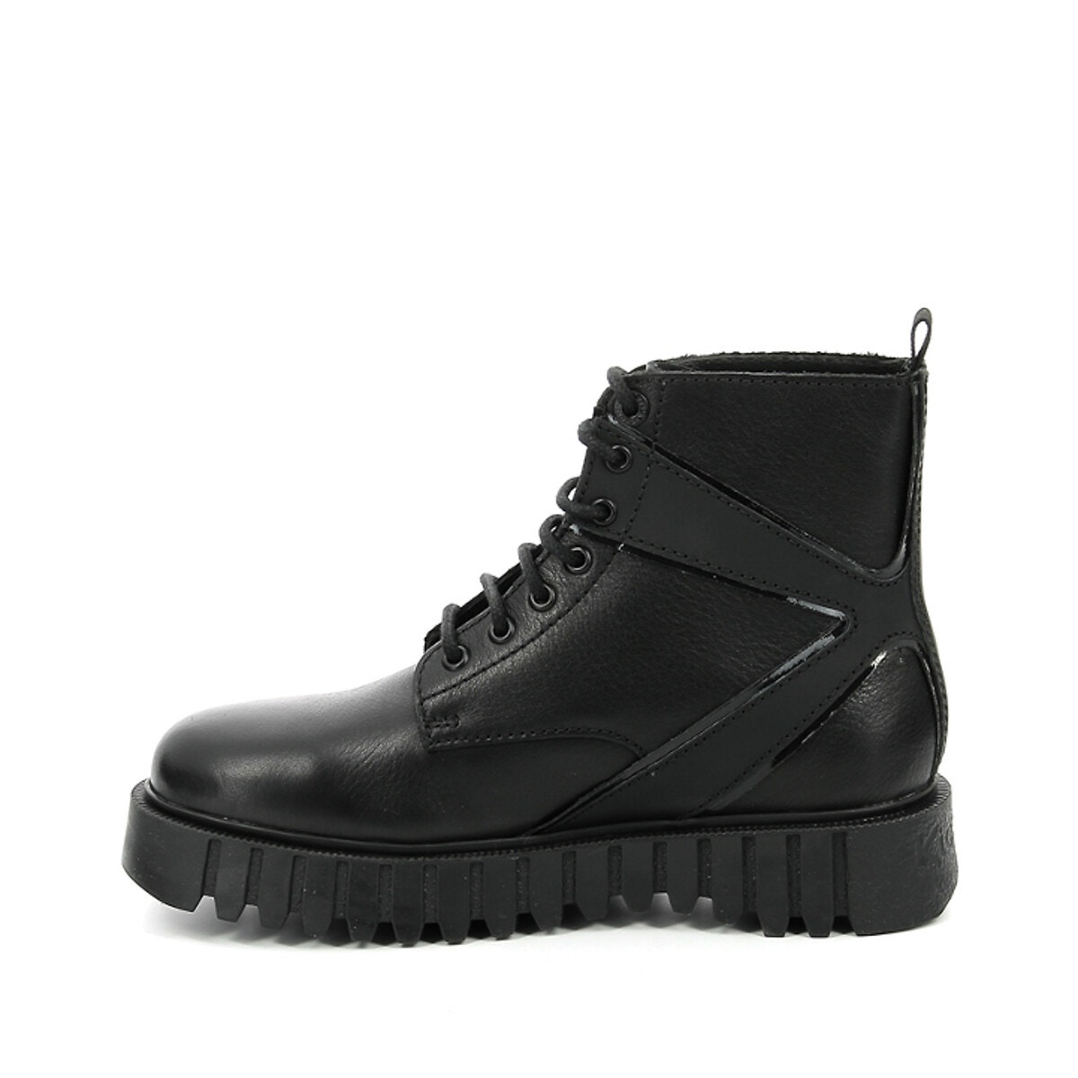 Boots cuir Kick Fabulous, plateforme noir, KICKERS