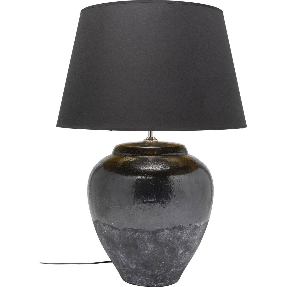 Lampe en terre cuite et coton, LUMA bleu, KARE DESIGN