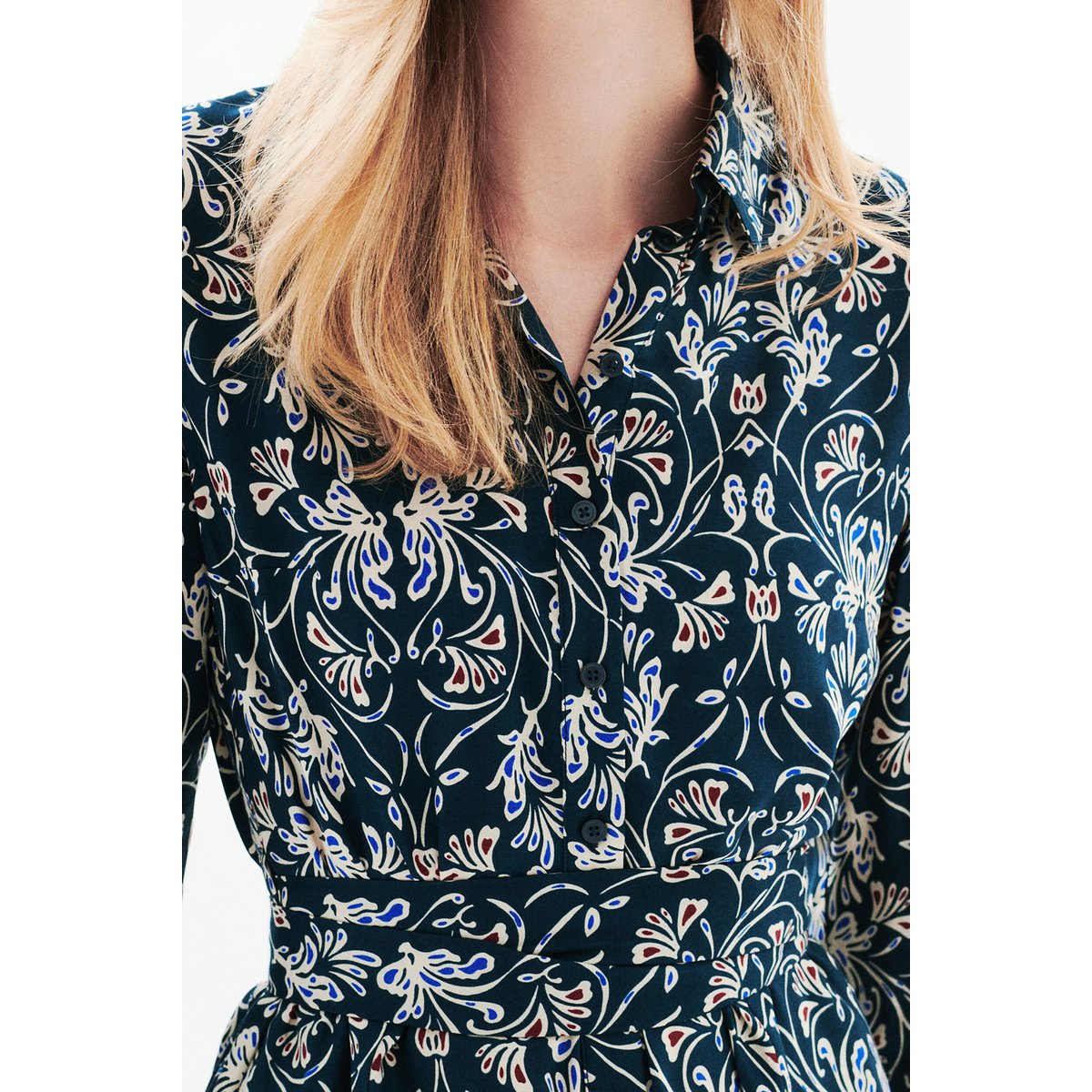 Robe courte indispensable ROMA bleu marine, CAROLL