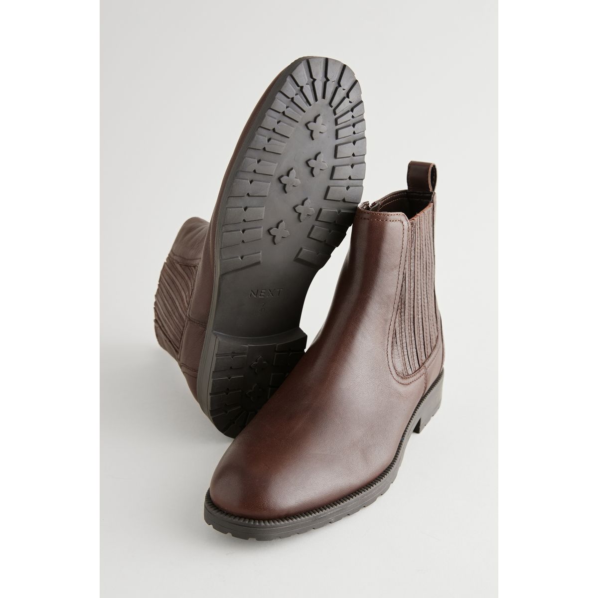 Bottines chelsea coupe classique marron chocolat, NEXT