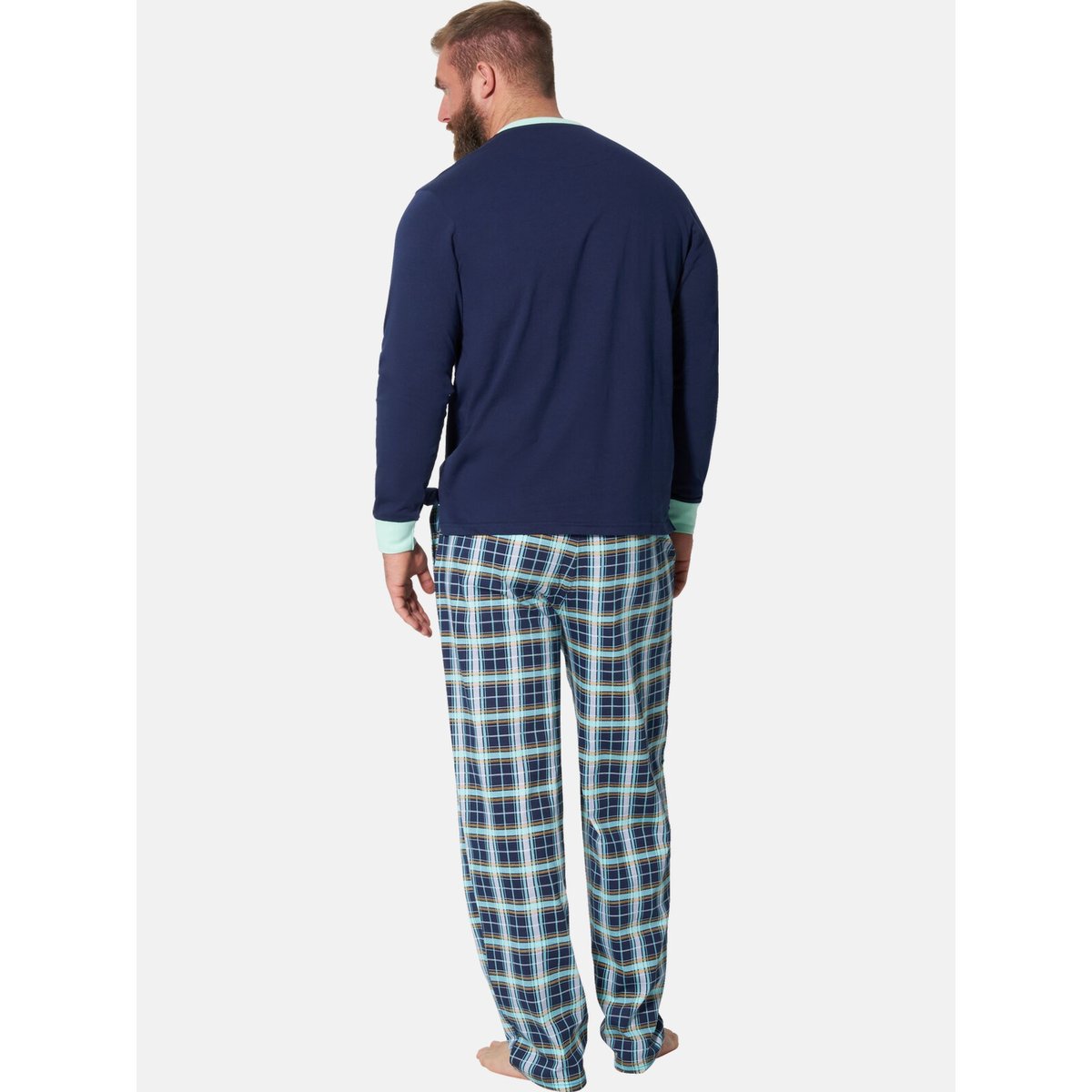 Pyjama ALFRIM bleu foncé à carreaux, JAN VANDERSTORM