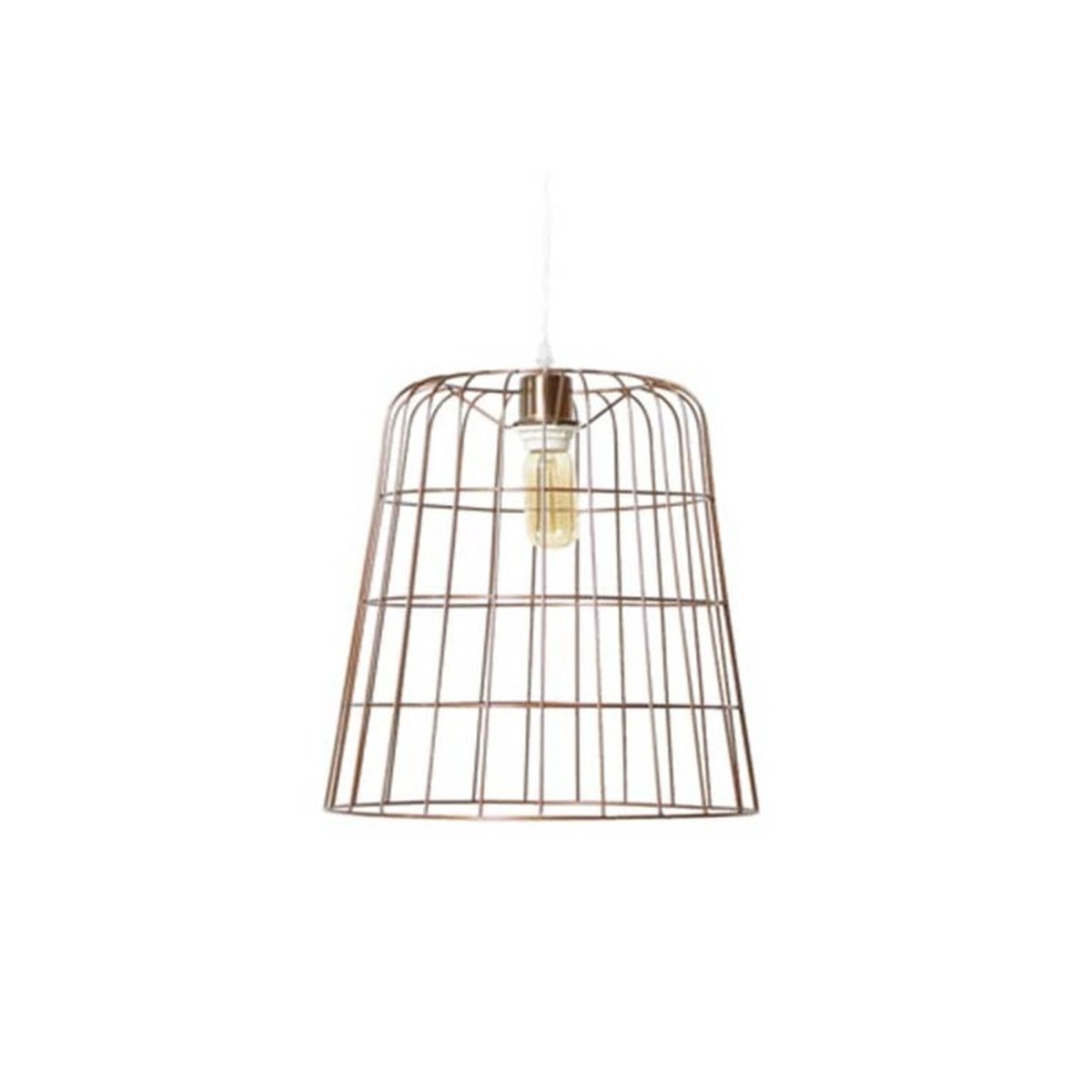 Lustre Séjour Panier Cuivré Loft Diamètre 35 cuivré, MILLUMINE