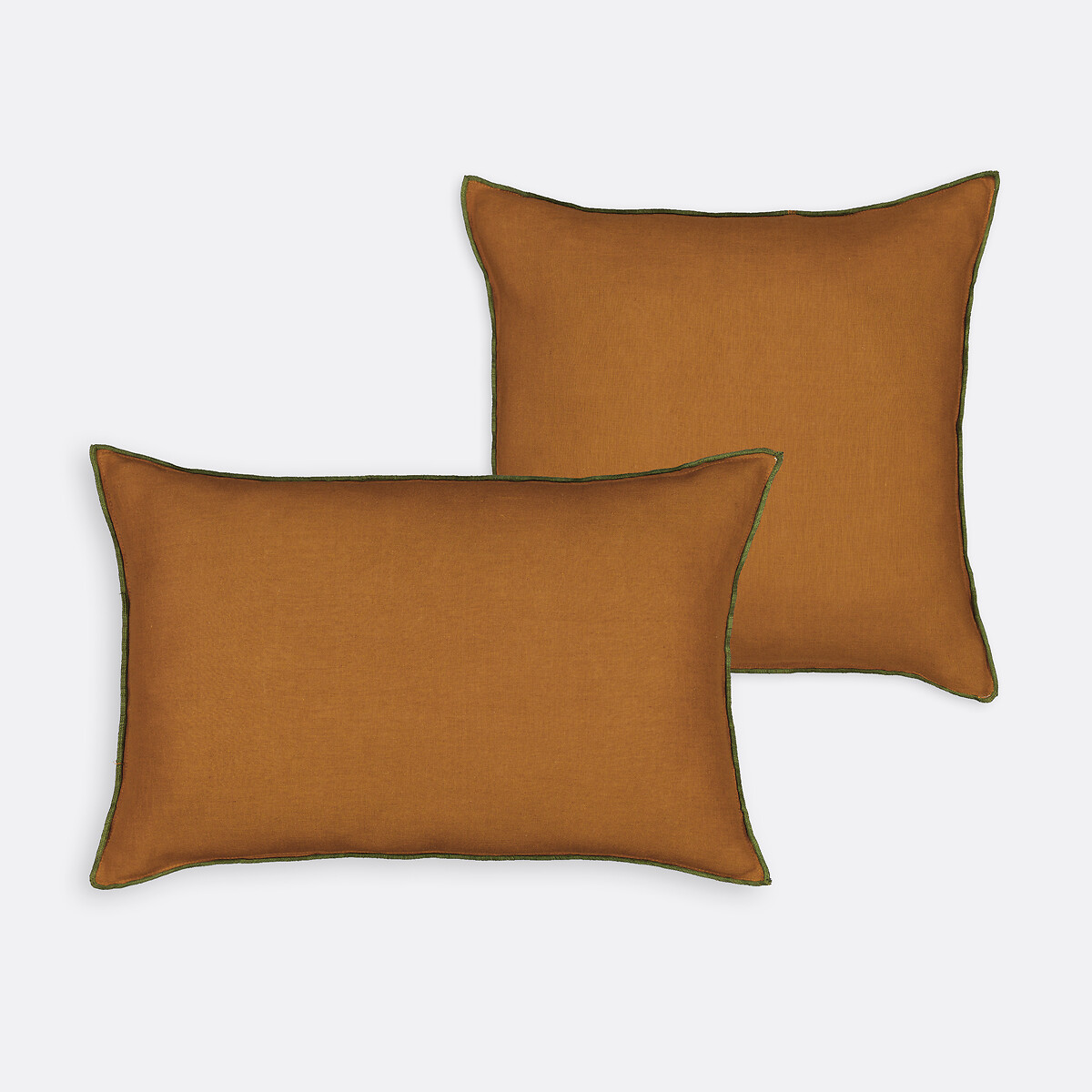Warna Plain Linen/Cotton Cushion Cover cumin, LA REDOUTE INTERIEURS