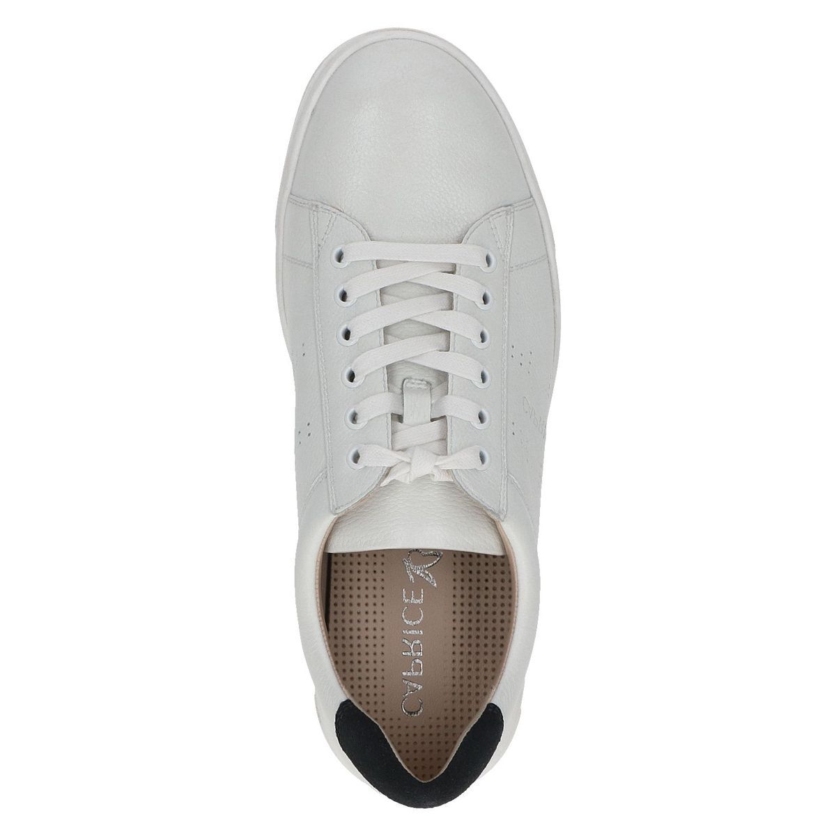 Basket en cuir blanc combiné, CAPRICE