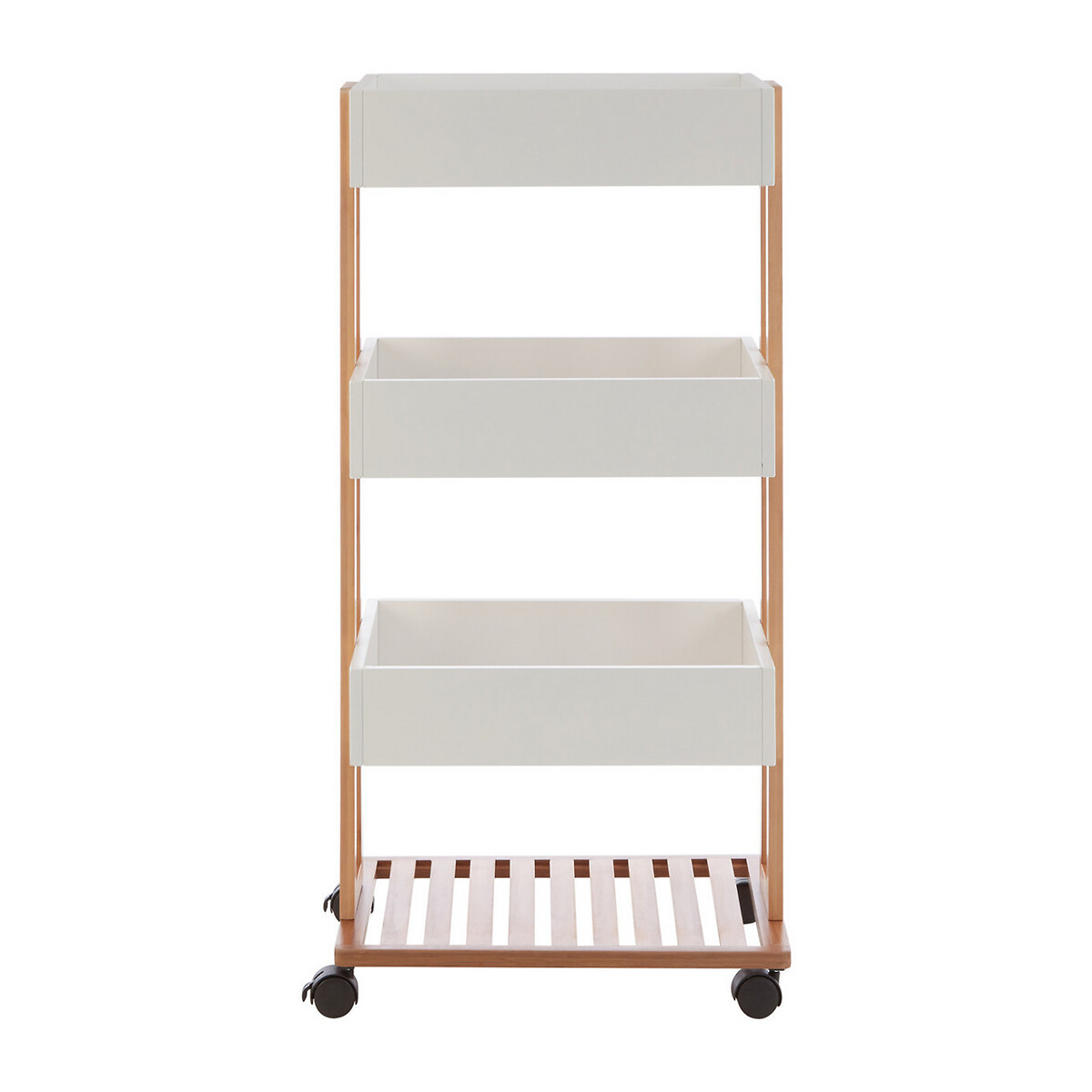 Scandi 4-Tier Bathroom Storage Trolley white, SO'HOME