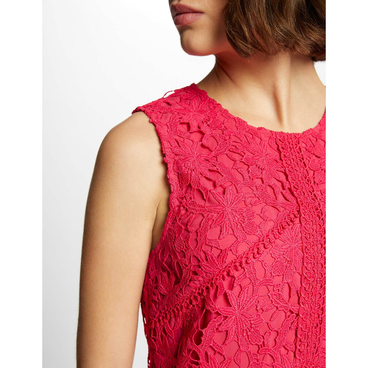 Lace Mini Shift Dress strawberry, MORGAN