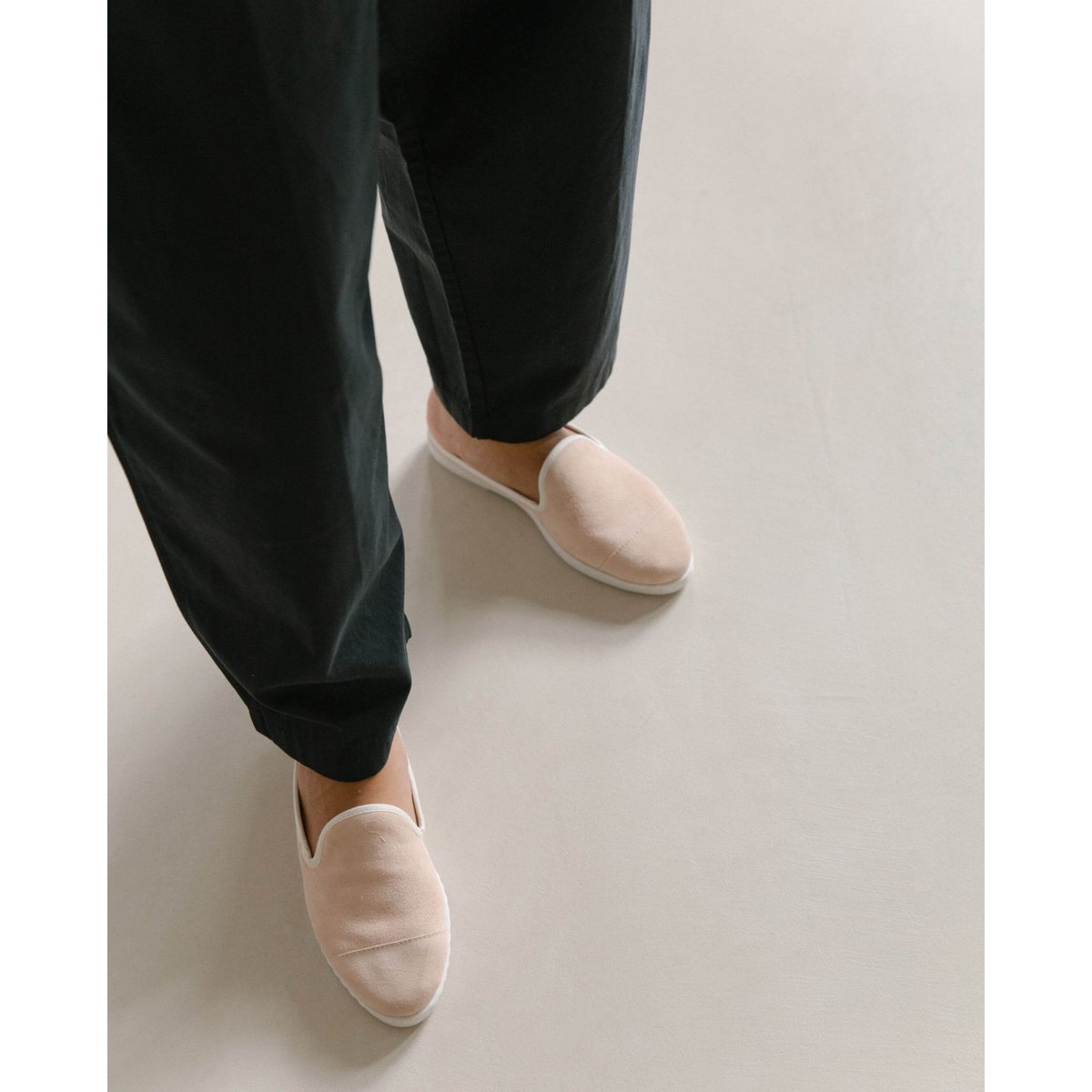Mules en cuir italien rose, ANGARDE
