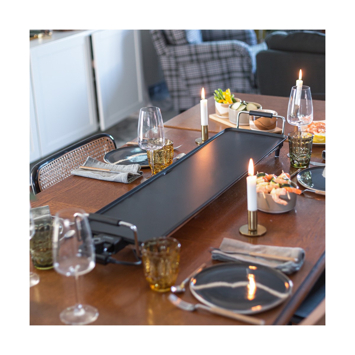 Plancha Teppan Yaki, grill 90 cm noir, LIVOO