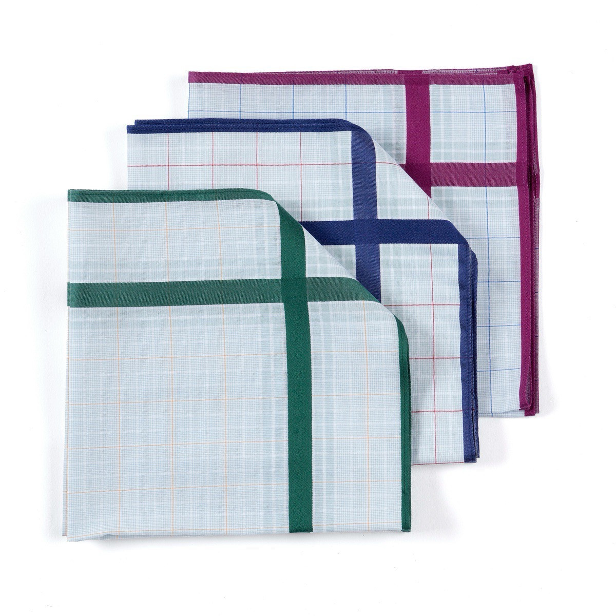 Lot de 6 Mouchoirs Pascal - Coton Jacquard blanc, TRADITION DES VOSGES