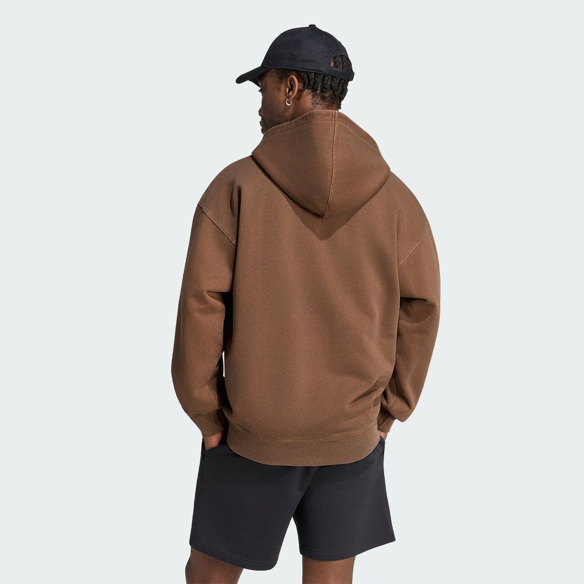 Sweat-Shirt À Capuche Zip Intégral Large Délavé Trèfle Essentials Sweat-Shirt À Capuche Zip Intégral Large Délavé Trèfle Essentials preloved brown, adidas Originals