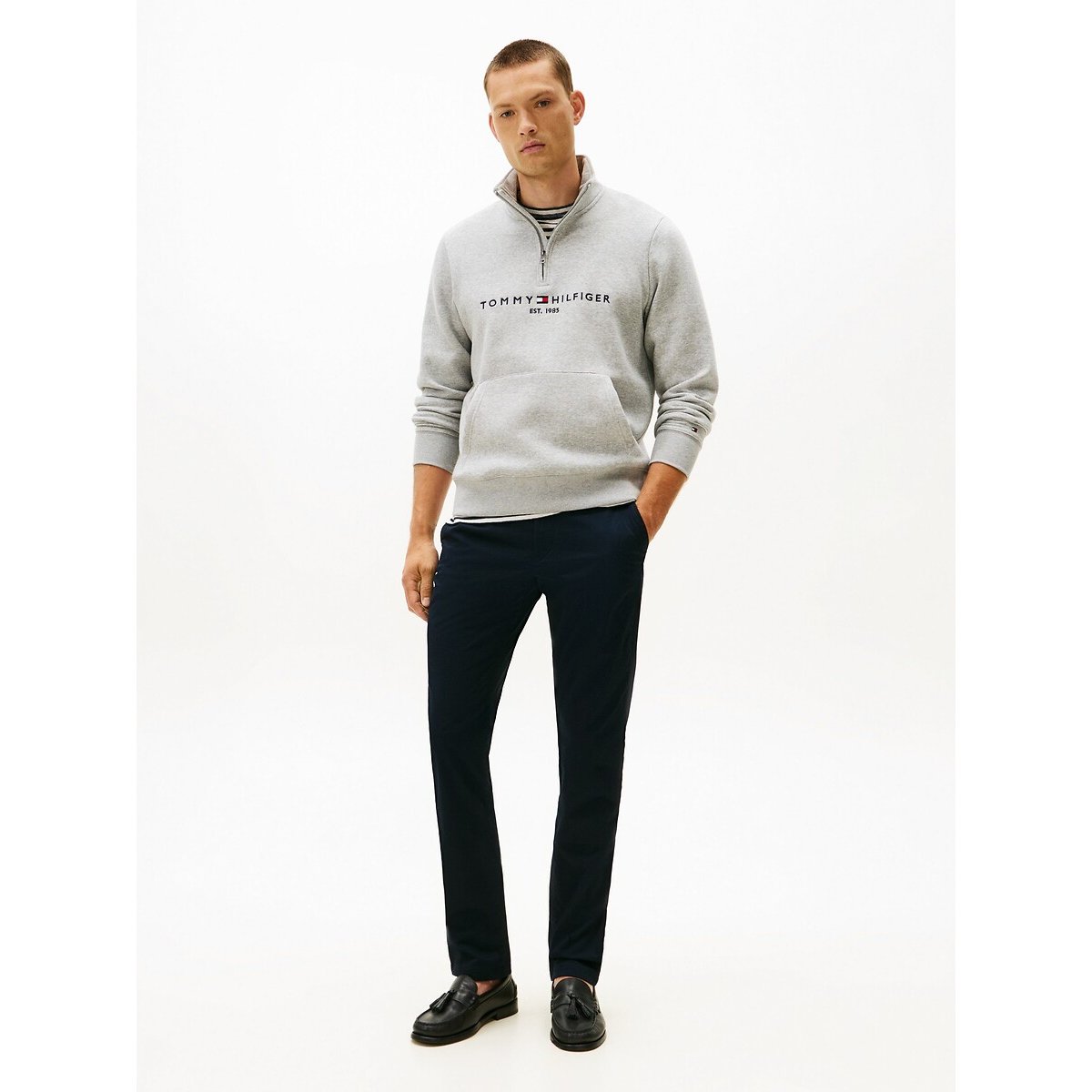 Pantalon Denton twill essentiel bleu marine, TOMMY HILFIGER