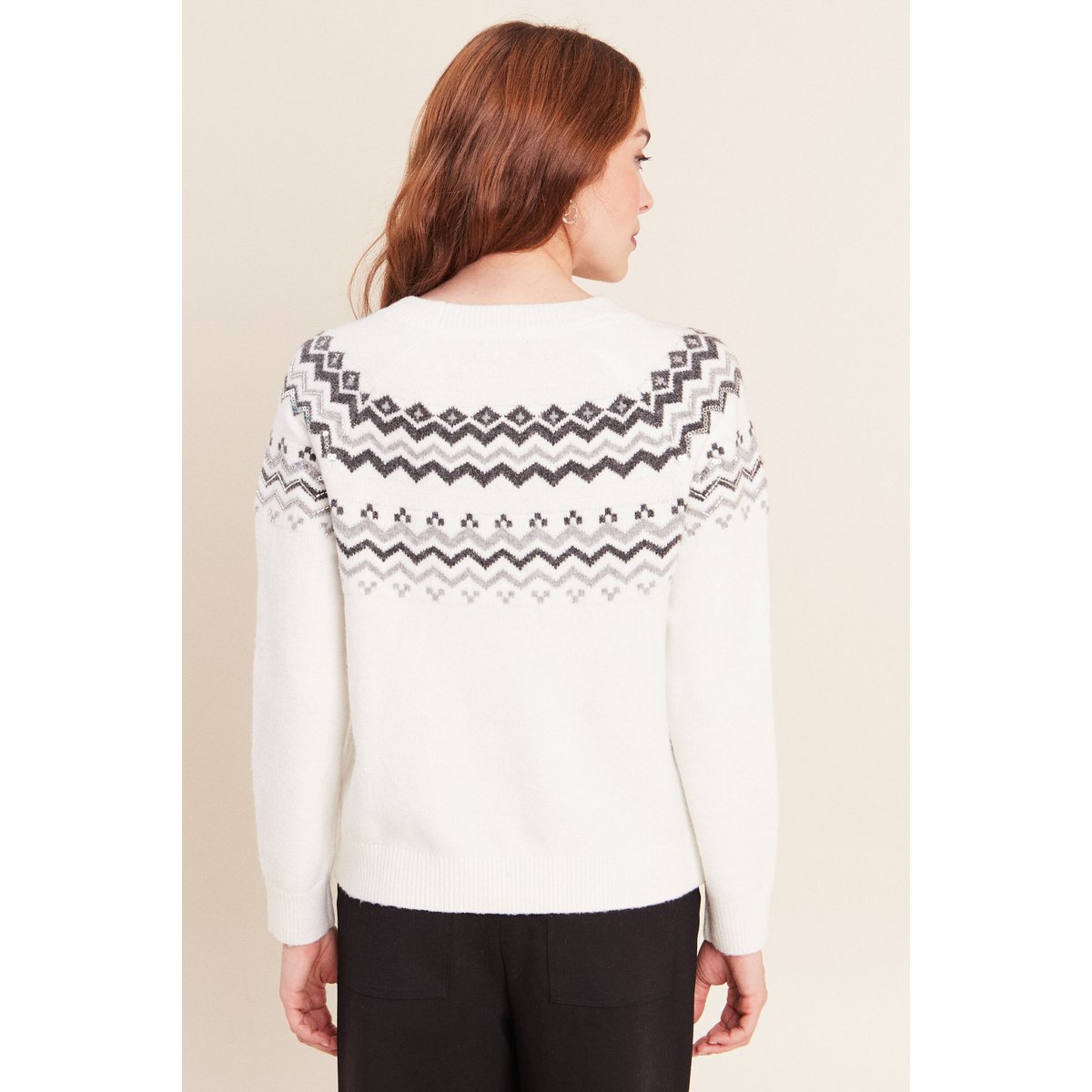 Pull col rond ecru, BREAL